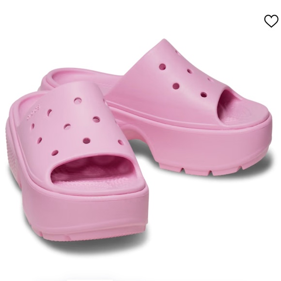 CROCS Shoes - NEW Crocs Pink Platform Stomp Slide Sandal